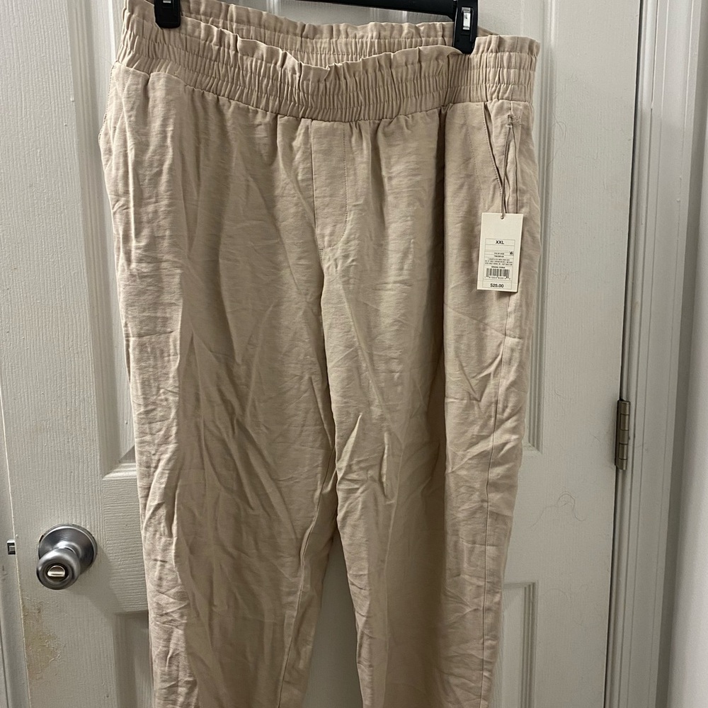 Dress tan stretch pants